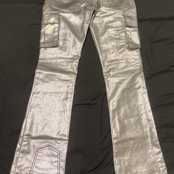 Valabasas Silver Wax Denim Jean 2 piece set - Picture 4 of 5